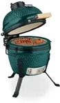 Relaxdays Kamado Grill, &Oslash; 32 cm, Keramikgrill mit Thermometer bis 450&deg;C, BBQ,