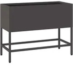 vidaXL Hochbeet Gartenpflanzer Schwarz 60 x 26 x 45 cm Stahl