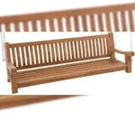 DELUKE Schaukelbank MUVER - Holz Teak 200x70x62 cm | H&auml;ngebank Gartenschaukel...