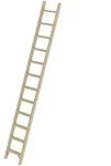 PROREGAL Stufen-Anlegeleiter Holz ohne Traverse 12 Stufen