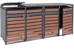 Proregal XL 4er/8er-M&uuml;lltonnenverkleidung | HxBxT 117x284x98cm | Metall 118kg