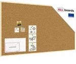 Allboards Pinnwand mit Naturholzrahmen 180x100cm