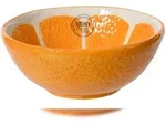 Decoris Schale 15x6cm Keramik Orangen Form - Sch&uuml;ssel Servierschale Salatschale