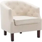 vidaXL Sessel Beige Stoff