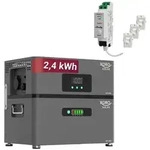 XORO SOLAR ATLAS-D + Shelly Pro 3EM 120A &ndash; Balkonkraftwerk Speicher 2.4 kWh,