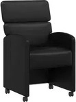 vidaXL Esszimmerst&uuml;hle mit Rollen 2 pcs Schwarz 58 x 65 x 98 cm