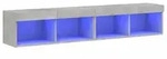 vidaXL TV-Schr&auml;nke mit LED-Leuchten 2 Stk. Betongrau 80x30x30 cm