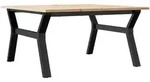 vidaXL Couchtisch Y-Gestell 80x80x45cm Massivholz Kiefer und Stahl