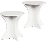 vidaXL Couchtisch 2 pcs Wei&szlig; Massivholz Kiefer