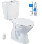 Belvit Stand-WC mit Taharet Keramik-Sp&uuml;lkasten Softclose WC-Sitz Toilette WC