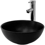 LuxeBath ML-Design Aufsatzwaschbecken Keramik Schwarz matt &Oslash; 32 &times; 13,5 cm,...