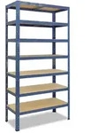 shelfplaza HOME 230x50x60 cm Schwerlastregal in blau mit 7 B&ouml;den und 125 kg...