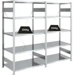 PROREGAL Schwerlastregal Silver Mamba Made in Germany | HxBxT 200x200x60cm | 5...