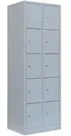 L&uuml;llmann&reg; Schlie&szlig;fachschrank, 2 Abteile, 10 F&auml;cher, 1800 x 600 x 500 mm,