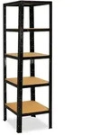 shelfplaza BLACK 180x60x60 cm Schwerlastregal in schwarz mit 5 B&ouml;den und 175 kg
