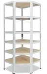 shelfplaza HOME 230x80x50 cm Eckregal in wei&szlig; mit 6 B&ouml;den und 145 kg Traglast...