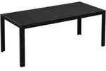 Outsunny - Gartentisch - 190 x 84,5 x 72 cm - Alu und Polyholz - schwarz
