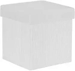 Relaxdays Sitzhocker mit Stauraum, gepolstert, mit Deckel, HBT: 35 x 35 x 35 cm,