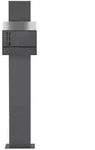 ECD Germany Standbriefkasten Anthrazit Edelstahl 170 cm freistehend, mit