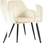 CLP Esszimmerstuhl Cheryl creme/schwarz