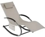 tectake Gartenliege Taya, ergonomisch, Schwingfunktion - pro St&uuml;ck beige