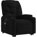 vidaXL Elektrischer Massagesessel mit Aufstehhilfe Schwarz Stoff