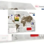 ALLboards Metallische Magnettafel, MetalBoard, WELTKARTE HELL 60&times;40 cm + Zubeh&ouml;rset