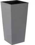Siena Garden Pflanzgef&auml;&szlig;e NIZZA GROOVE grau Rillenoptik, 35 x 35 x 68 cm