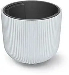 Prosperplast - Wei&szlig; farbeer Blumentopf mit Reservoir, MILLY-Kollektion - 29,8 x 29,8