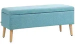 HOMCOM - Sitzbank - 110L x 39B x 45H cm - blau