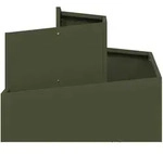 vidaXL Gartenblumentopf Olivgr&uuml;n 60 x 60 x 50 cm Stahl
