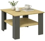 VCM Beistelltisch & Couchtisch Disalo Wei&szlig; / Anthrazit H. 44 x B. 55 x T. 55 cm