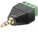 goobay Terminal Block 3-pin > Klinke 3,5 mm Stecker (3-Pin, stereo)