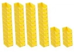 PROREGAL 48x Gelbe Sichtlagerbox 3.0 | HxBxT 12,5x14,5x23,5cm | 2,8 Liter 