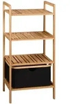 KESPER Regal mit Korb, Bambus, FSC 93x44x33cm