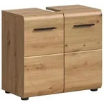 Ebuy24 Ice Waschbeckenunterschrank 2 T&uuml;ren Eiche Dekor.