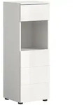 Ebuy24 Vira Badschrank 1 Schublade 1 T&uuml;r 1 Fach wei&szlig; Hochglanz, wei&szlig;.