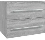 vidaXL Waschbeckenschrank Grau Sonoma 60x38,5x48 cm Holzwerkstoff