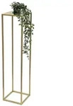 DanDiBo Blumenhocker Metall Gold Eckig 100 cm Blumenst&auml;nder Beistelltisch 96570