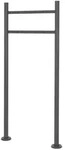 ML-Design Briefkastenst&auml;nder Edelstahl Silber Metallic &ndash; Rundst&auml;nder 120 cm,