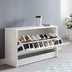 FineBuy Schuhbank CLOEY Schuhkipper Holz Flurbank Schuhschrank Sitzbank Flur 80...