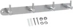 Intirilife Edelstahl Garderobenleiste Modell B - 4 Haken - 30 x 4.2 cm -...