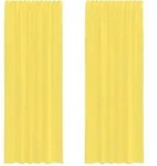 vidaXL Voile Vorh&auml;nge mit Stangentaschen 2 Stk. Gelb