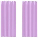 vidaXL Verdunkelungs-Vorh&auml;nge mit Ringen 2 pcs Lila 260 x 140 cm