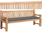 DELUKE Gartenbank Teakbank DABEL - Holz Dunkelgrau 220x61x93 cm | Holzbank 220...