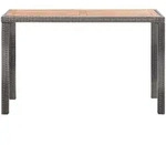 vidaXL Gartentisch Anthrazit und Braun 123x60x74 cm Massivholz Akazie