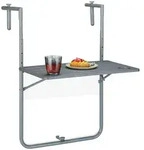 Relaxdays Balkonh&auml;ngetisch klappbar, BxT: 59,5 x 60 cm, 3-fach...