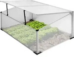 ECD Germany Fr&uuml;hbeet Gew&auml;chshaus Aluminium 100x60x40 cm &ndash; 0,6 m2, zweiteiliges