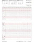 Chronoplan Monatsplan 148x21mm 1M/1S