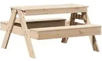 vidaXL Picknicktisch f&uuml;r Kinder 88x97x52 cm Massivholz Kiefer